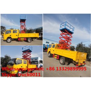 Buy cheap hot sale best price DONGFENG aerial platform truck with bucket truck, scissor hydraulic aerial working platform truck from wholesalers