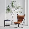 Buy cheap Leisure Ergonomic Brown Leather Lounge Chair Modern Leisure Chair from wholesalers