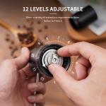 Adjustable Portable Manual Coffee Grinder Aluminum Alloy Stainless Steel Burr