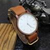 Buy cheap Complete Calendar Minimalist Leather Watch Red Sandalwood Watch Private Label from wholesalers