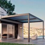 Outdoor garden remote control luxury canopy waterproof rain shuttered roof