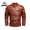 Buy cheap Winter Jaket Wholesale Retro Windbreaker Utility Black Blank Crop Parka Stand Collar Pu Leather Motorcycles Jaket from wholesalers