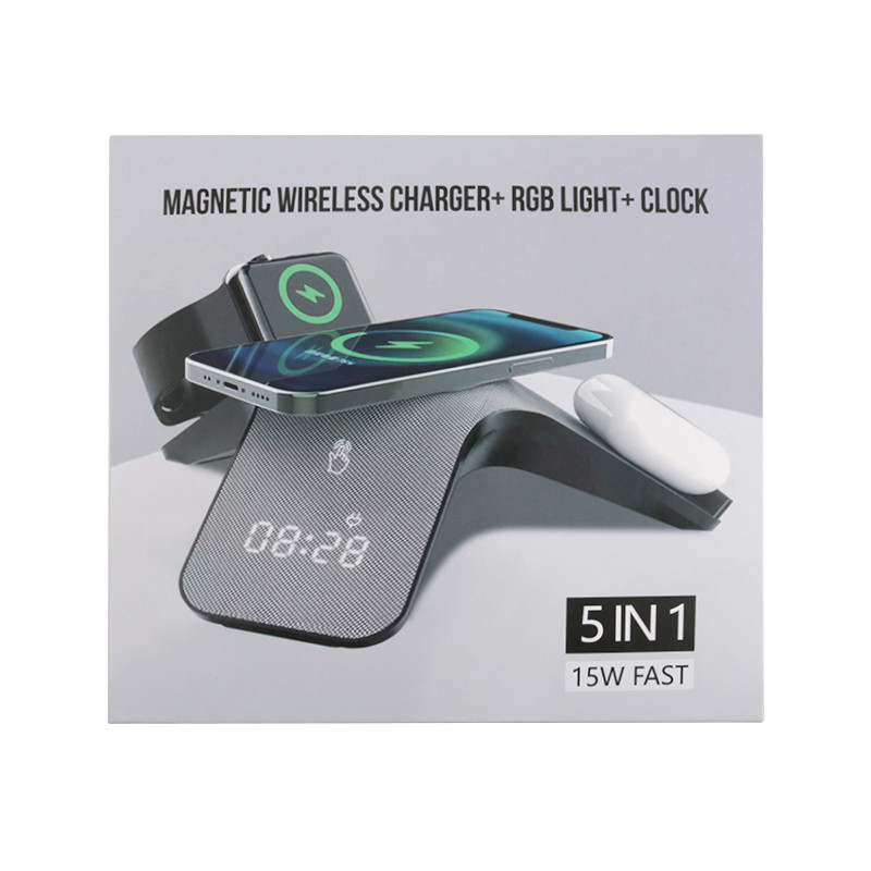 Diameter 62MM 3 In 1 Wireless Charger Station with Fidget Spinner Light and Indicator