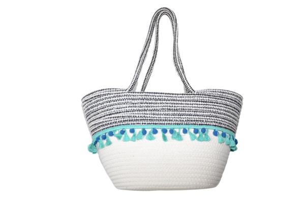 Buy cheap ECO Friendly Fashion Summer Tote Handbag Bohemian Handmade Bali Bags Straw Beach Bag Cotton Canvas Shopping Bags from wholesalers