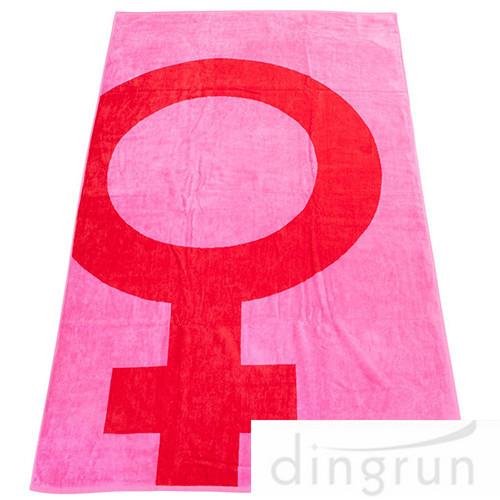 Buy cheap OEM Girl Design 100 Cotton Beach Towel Printing 70*140cm Extra Absorbent from wholesalers