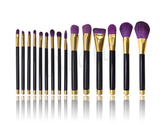 Buy cheap Purple Hair 15pcs Makeup Brush Gift Set Badger Hair Shaving Brush from wholesalers