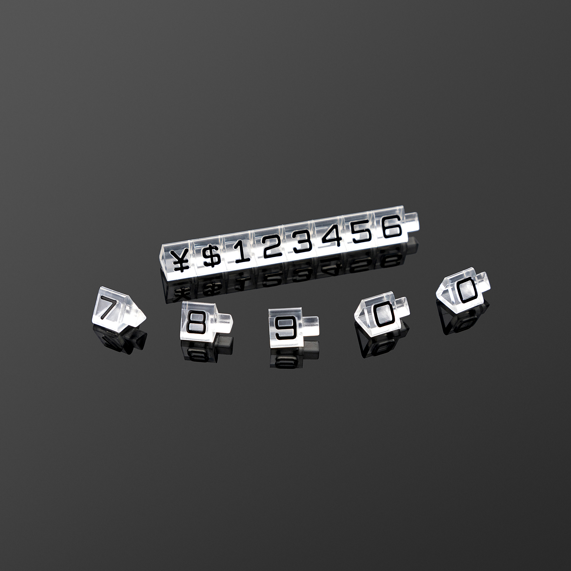 Plastic Pricing Cube for Jewelry Display in Wallet Stores Black White Tag Holder