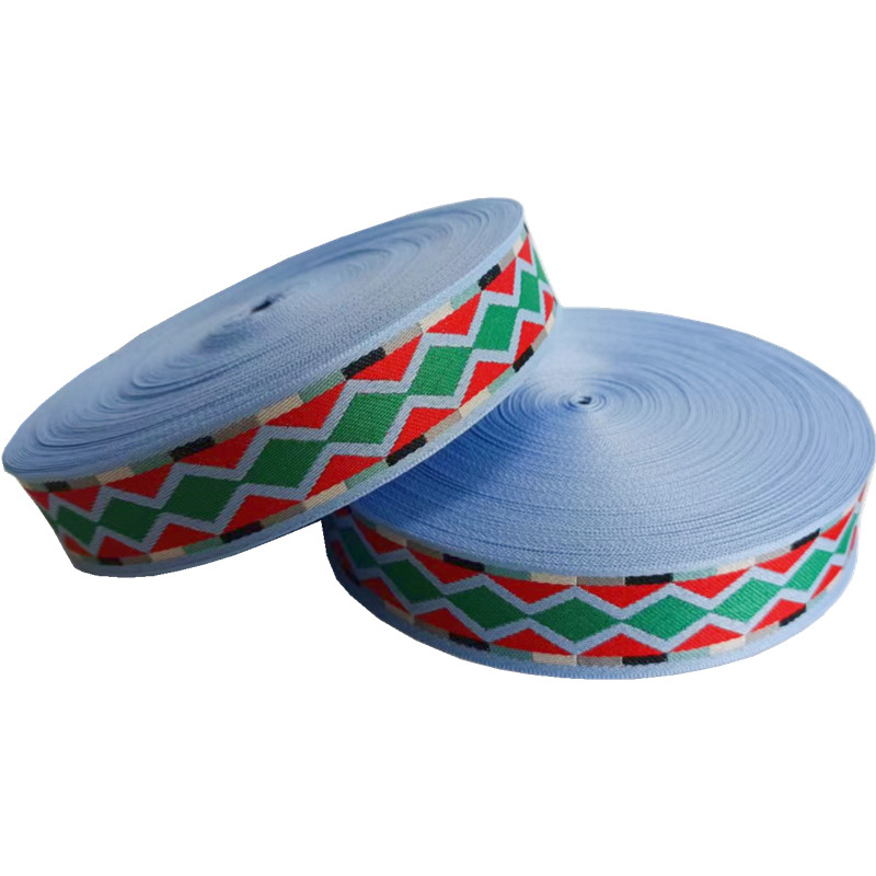 Woven 1.5 Inch Polyester Webbing Jacquard Elastic Band Pantone Color