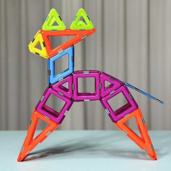 Buy cheap Colorful Children Magnetic Blocks Animals Building Tiles Sika Deer Structure from wholesalers