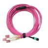 Buy cheap 8 Fiber MTP-4LC Duplex 10G OM3 Fiber Optic Harness Fan Out / Breakout Cable from wholesalers