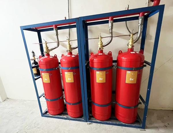 Co2 Clean Agent Fire Suppression System Fm200 Chemical For Valuable Instrument