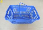 30L Volumes Hand Held Shopping Baskets 50 X 35 X 25.5cm Size Blue Color