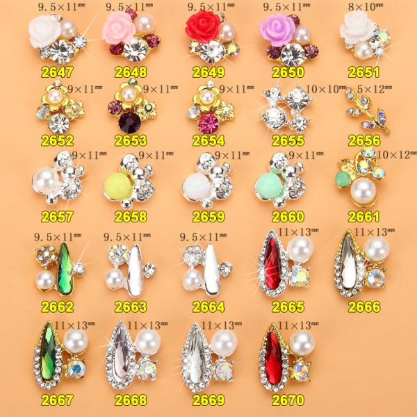 Hot NEW Wholesale Alloy Jewelry 3D Nail Art Jewelry Nail rhinestones Sticker