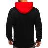 Buy cheap Custom Logo Black Red Cotton Polyester Workout Jogging Gym Hoodie Sweatshirts for Men from wholesalers