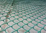75x75 mm Wire Security Fence Panels / PVC Chain Link Fence galvanized