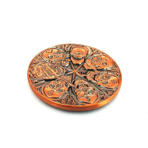 Buy cheap Round Zinc Alloy Metal Coins 1.75 Inch Antique Copper Finish 7 Deadly Sins Design from wholesalers