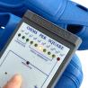 Buy cheap Blue Durable Integrated Molding SPU Material ESD Antistatic Workshop Safety Four Holes Sandals for Cleanroom from wholesalers