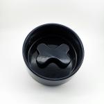 Colorful Ceramic Pet Bowl , Rounded Ceramic Dog Slow Feeder For Food Water