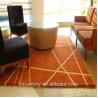 Buy cheap Striped design shaggy embroidered living room polyester area rug from wholesalers