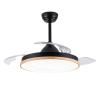 Buy cheap Wood Grain 220V 50W Flush Mount Ceiling Fan Light Warm White from wholesalers