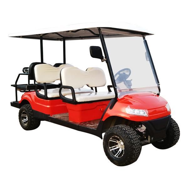 Buy cheap Red Color 4+2 Seater Golf Cart New Energy Vehicle Road Legal Low Price And High Quality 3.5 kw motor from wholesalers