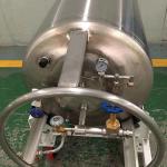 164-500L Liquid Nitrogen Tank Pressure Building Dewar 210 Liter