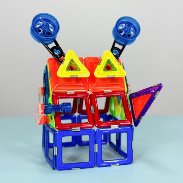 Buy cheap OEM Colorful Magnetic Science Tiles Puzzle Toy Mecha House Monster Shapes from wholesalers