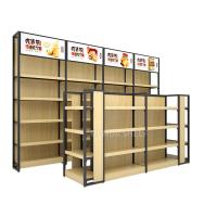Buy cheap Warehouse Pallet Storage Racks Double Side Wood Gondola Shelving Retail Store product