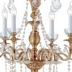 Copper Crystal chandelier lighting 6 Lights for Hallway Bedroom Lighting (WH-PC