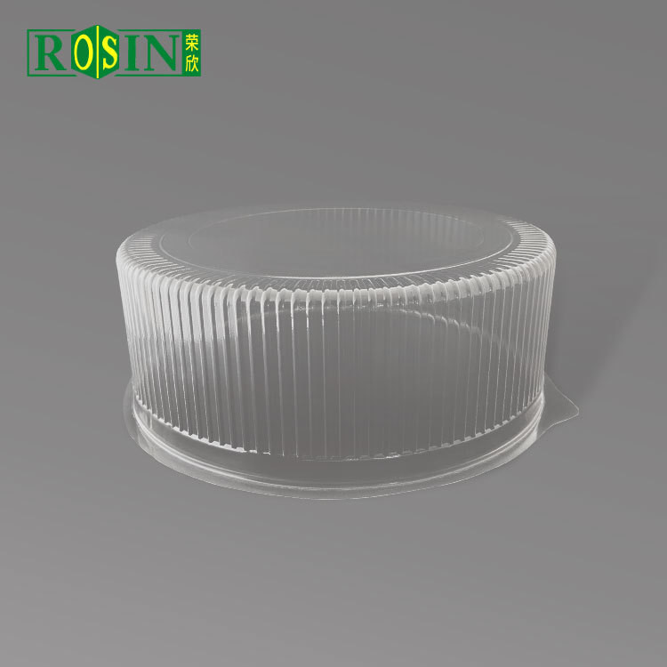 Disposable PET Round 12 Inch Cake Container Customizable With Clear Lid