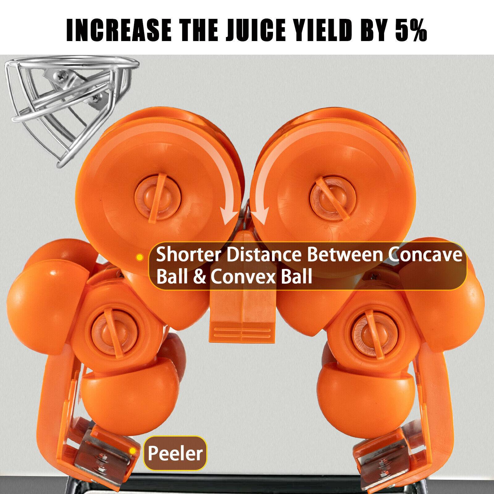 250 W High Electric Citrus Juicer , Supermarket Lemon Extractor Machine With Cabinet