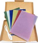 USP 6pcs Ivory Yellow Blue Beeswax Foundation Sheets For Candle Making 20x13.5cm