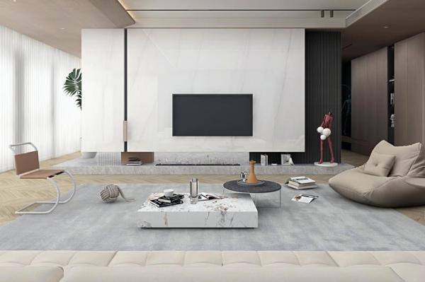 Carrara White Indoor Floor Tile Polished Glazed Porcelain Tile For Interior