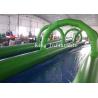 Buy cheap PVC Tarpaulin Inflatable Slip Slide 300m Long Double Lanes Inflatable Water City from wholesalers