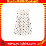 Lovely 100% cotton polka dot sleeveless kids girl casual summer dress