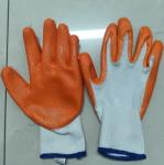 10 Gauge Flat Plain Latex Orange Industrial Rubber Gloves