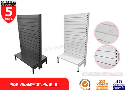 Buy cheap Black White Metal Retail Gondola Shelving / Gondola Display Stands Adjustable Height from wholesalers