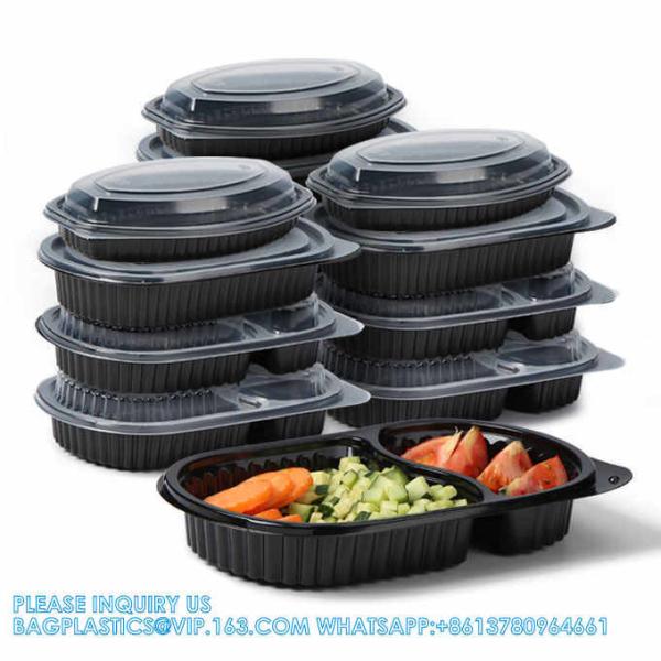 Buy cheap recyclable, sustainable, disposable, Customizable Meal Prep Container 3 Compartment Takeaway Food Containers from wholesalers