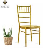 Buy cheap SGS ISO Gold Chiavari Dining Chairs Wedding Powder Painting Finished product