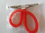 Hot selling for dental promotion using red color plastic coiled lanyard w/metal