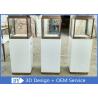 Buy cheap Luxury Jewellery Shop Display Cabinets Square Matte White Stain Steel Frame from wholesalers
