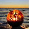 Buy cheap Steel 600mm Outdoor Fire Pit Ball Wood Burning Firepit Wooden Box Packaging from wholesalers