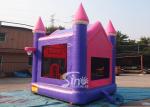 3In1 High Tear Strength Pink Inflatable Jump House with basket hoop for School