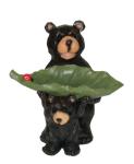 Customized Size Double Bear Lift - Up Leaf Resin Outdoor Fountains In Polyresin
