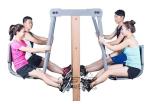 outdoor fitness equipment park wood outdoor leg press machine