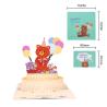 Buy cheap Laser Cut 3d Gift Pop Greeting Cards Cartoon Bear Birthday Cake from wholesalers