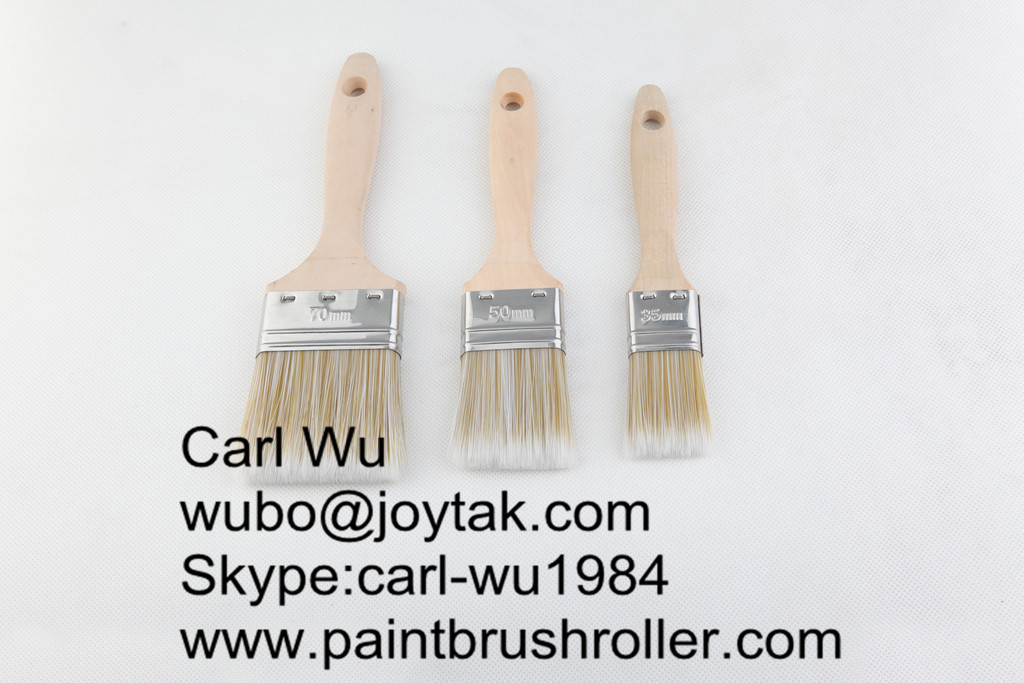 Natural bristle Chinese bristle synthetic mix 3 piece paint brush sets wood handle plastic handle 2 inch PBS-016