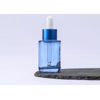Buy cheap SGS Smooth Neck Blue Glass Dropper Bottle 15ml 10ml Pipette Bottle product
