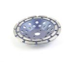 Double Row Diamond Cup Wheel , Durable Metal Bond Diamond Wheel