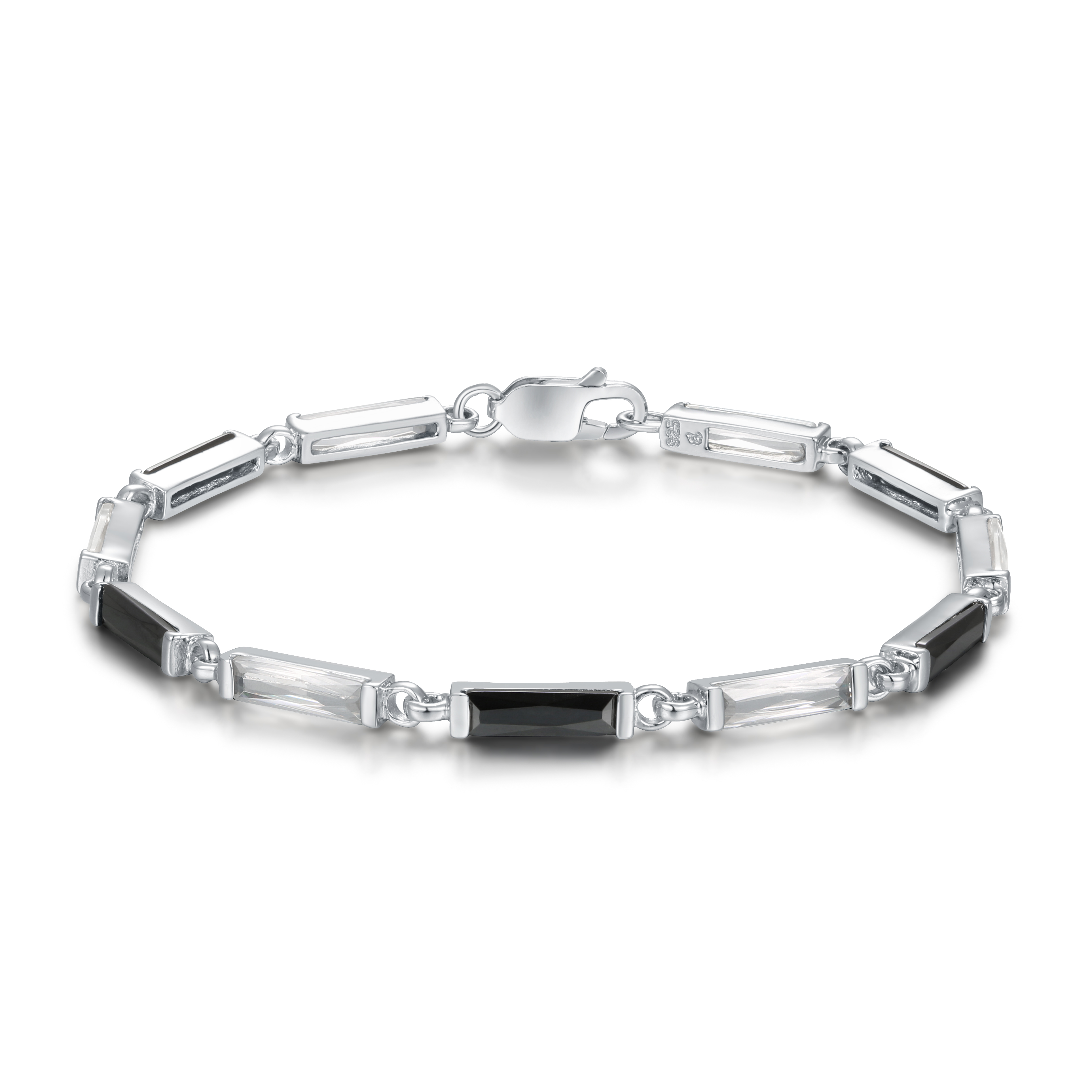 Luxury charm Cuban Link Bracelets 925 Silver CZ Bracelets For Men